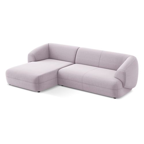 Canapé D'angle 3 Places Modulaire Gauche Moana En Velours Lavande