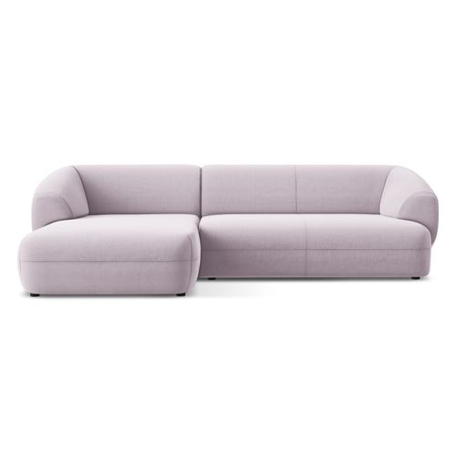 Canapé D'angle 3 Places Modulaire Gauche Moana En Velours Lavande