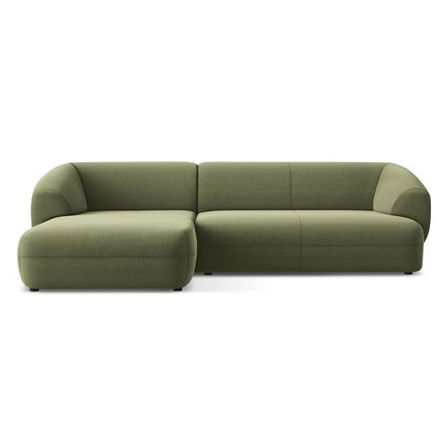 Canapé D'angle 3 Places Modulaire Gauche Moana En Velours Olive