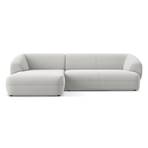 Canapé D'angle 3 Places Modulaire Gauche Moana En Velours Argent