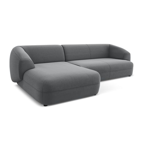 Canapé D'angle 3 Places Modulaire Gauche Moana En Velours Acier