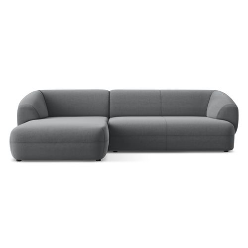Canapé D'angle 3 Places Modulaire Gauche Moana En Velours Acier