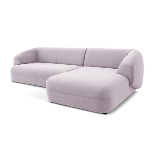 Canapé D'angle 3 Places Modulaire Droit Moana En Velours Lavande