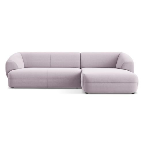 Canapé D'angle 3 Places Modulaire Droit Moana En Velours Lavande