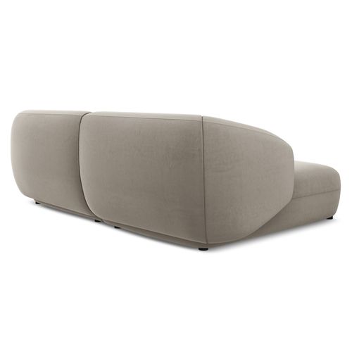 Canapé D'angle 2,5 Places Modulaire Gauche Moana En Velours Taupe