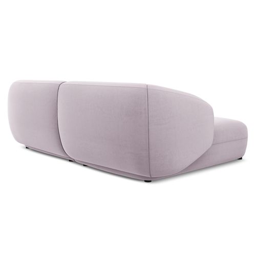 Canapé D'angle 2,5 Places Modulaire Gauche Moana En Velours Lavande