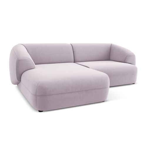 Canapé D'angle 2,5 Places Modulaire Gauche Moana En Velours Lavande