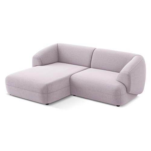 Canapé D'angle 2,5 Places Modulaire Gauche Moana En Velours Lavande