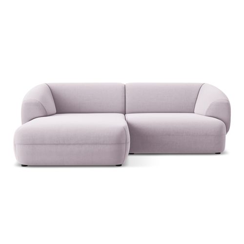 Canapé D'angle 2,5 Places Modulaire Gauche Moana En Velours Lavande