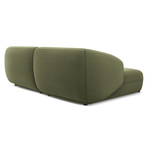 Canapé D'angle 2,5 Places Modulaire Gauche Moana En Velours Olive