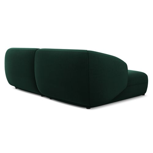 Canapé D'angle 2,5 Places Modulaire Gauche Moana En Velours Bouteille Verte