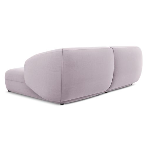 Canapé D'angle 2,5 Places Modulaire Droit Moana En Velours Lavande