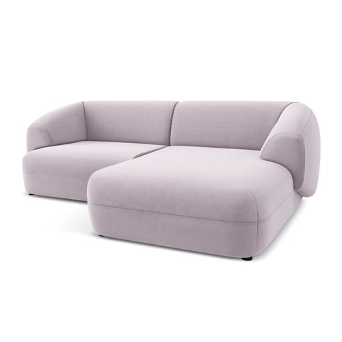 Canapé D'angle 2,5 Places Modulaire Droit Moana En Velours Lavande