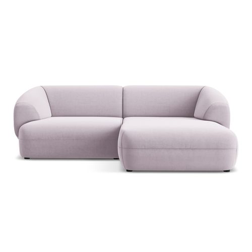 Canapé D'angle 2,5 Places Modulaire Droit Moana En Velours Lavande
