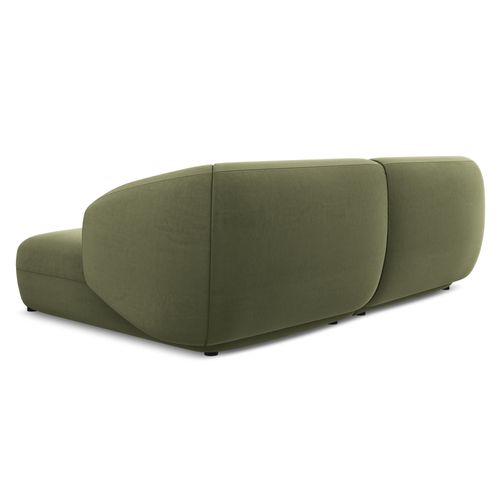 Canapé D'angle 2,5 Places Modulaire Droit Moana En Velours Olive