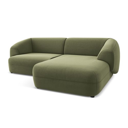 Canapé D'angle 2,5 Places Modulaire Droit Moana En Velours Olive