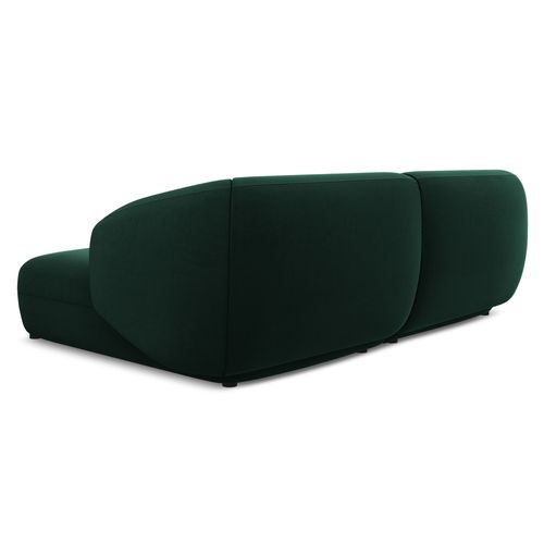 Canapé D'angle 2,5 Places Modulaire Droit Moana En Velours Bouteille Verte