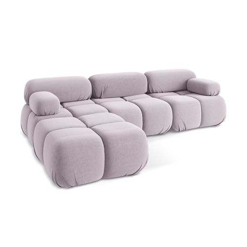 Canapé D'angle Modulaire Reversible Lokua En Samt Lavande