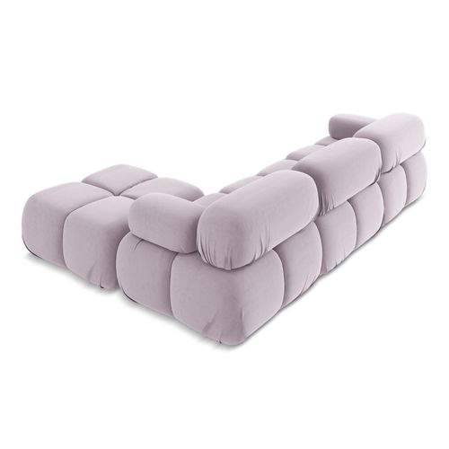 Canapé D'angle Modulaire Reversible Lokua En Samt Lavande