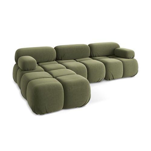 Canapé D'angle Modulaire Reversible Lokua En Samt Olive