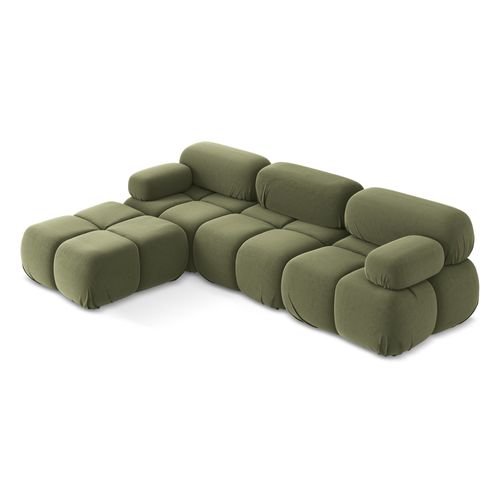Canapé D'angle Modulaire Reversible Lokua En Samt Olive