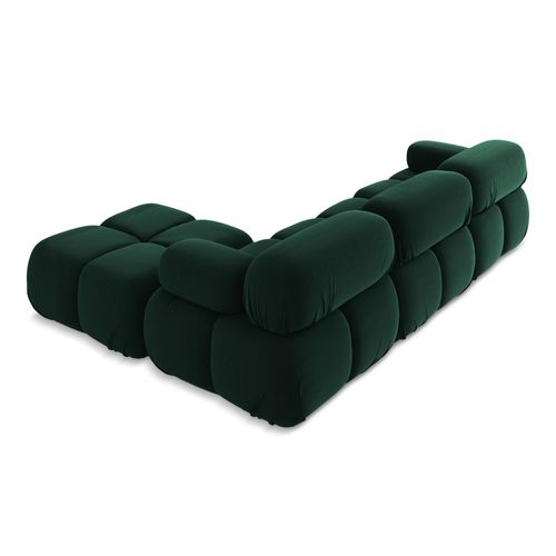 Canapé D'angle Modulaire Reversible Lokua En Samt Bouteille Verte