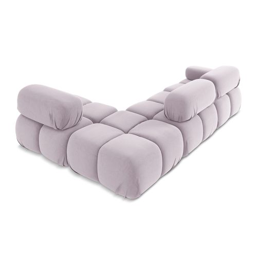 Canapé D'angle Modulaire Droit Lokua En Samt Lavande