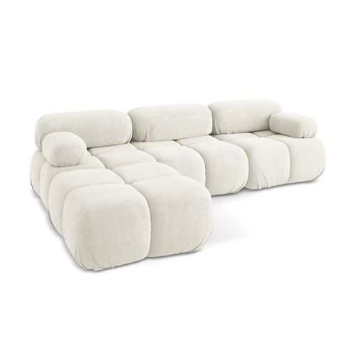 Canapé D'angle Modulaire Reversible Lokua En Chenille Blanc