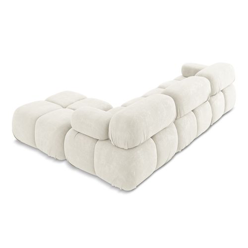 Canapé D'angle Modulaire Reversible Lokua En Chenille Blanc