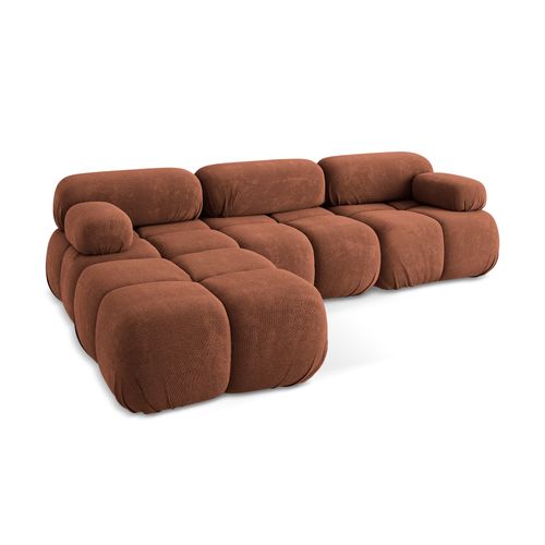 Canapé D'angle Modulaire Reversible Lokua En Chenille Terre Cuite