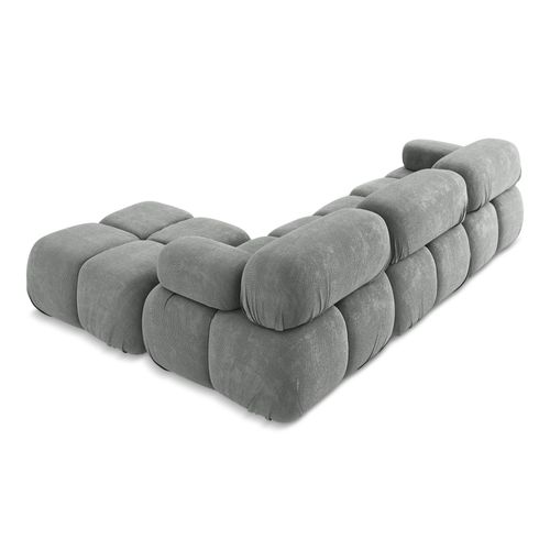 Canapé D'angle Modulaire Reversible Lokua En Chenille Gris