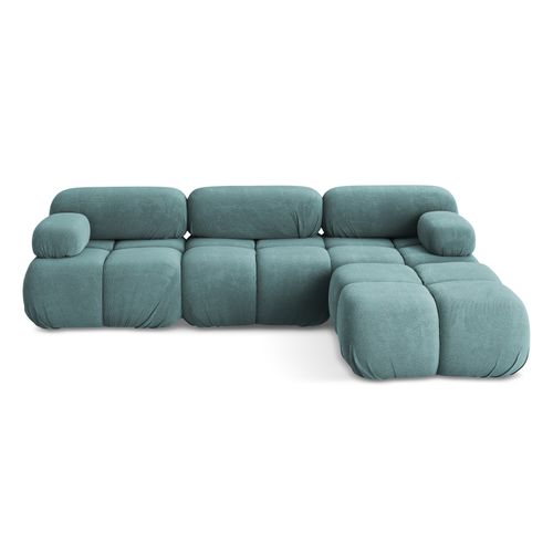 Canapé D'angle Modulaire Reversible Lokua En Chenille Jeans