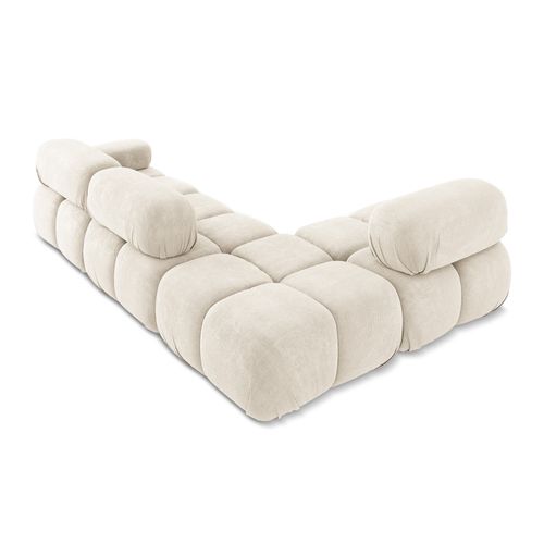 Canapé D'angle Modulaire Gauche Lokua En Chenille Beige Clair