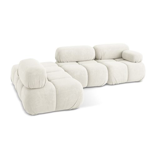 Canapé D'angle Modulaire Gauche Lokua En Chenille Blanc