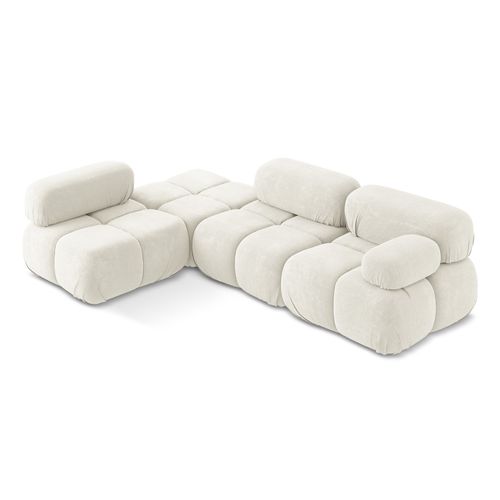 Canapé D'angle Modulaire Gauche Lokua En Chenille Blanc