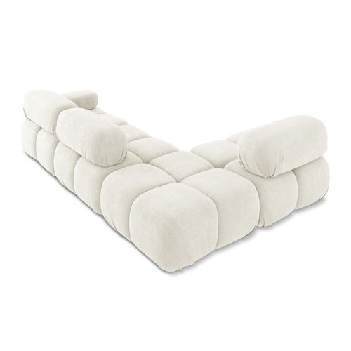 Canapé D'angle Modulaire Gauche Lokua En Chenille Blanc