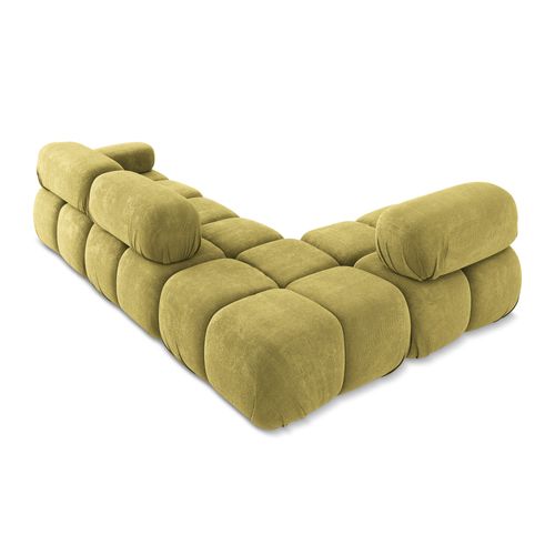Canapé D'angle Modulaire Gauche Lokua En Chenille Vert Citron