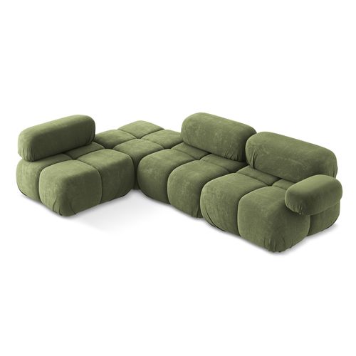 Canapé D'angle Modulaire Gauche Lokua En Chenille Vert
