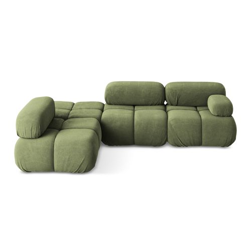 Canapé D'angle Modulaire Gauche Lokua En Chenille Vert