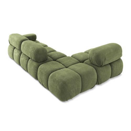 Canapé D'angle Modulaire Gauche Lokua En Chenille Vert
