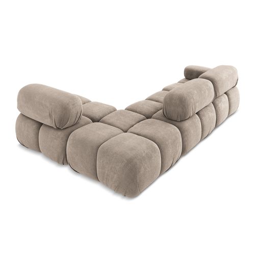Canapé D'angle Modulaire Droit Lokua En Chenille Beige Foncé