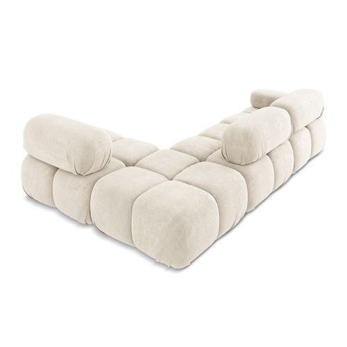 Canapé D'angle Modulaire Droit Lokua En Chenille Beige Clair