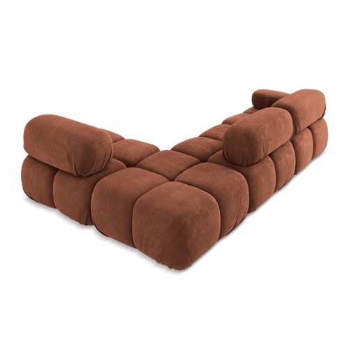 Canapé D'angle Modulaire Droit Lokua En Chenille Terre Cuite