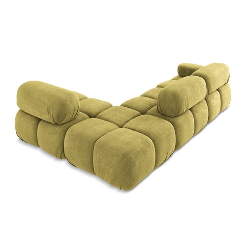 Canapé D'angle Modulaire Droit Lokua En Chenille Vert Citron