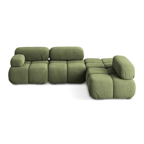 Canapé D'angle Modulaire Droit Lokua En Chenille Vert