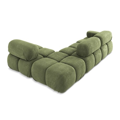 Canapé D'angle Modulaire Droit Lokua En Chenille Vert