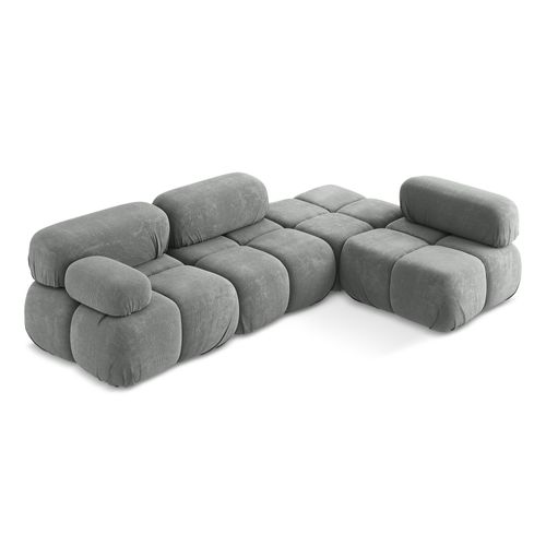 Canapé D'angle Modulaire Droit Lokua En Chenille Gris
