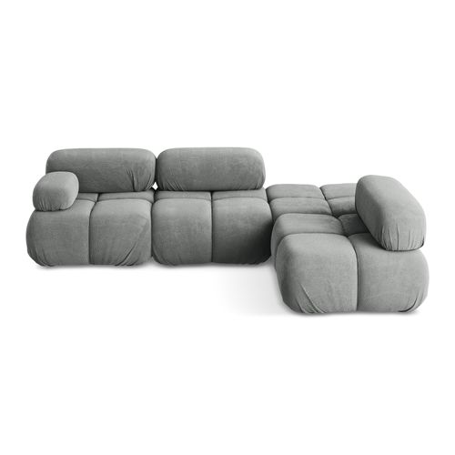 Canapé D'angle Modulaire Droit Lokua En Chenille Gris