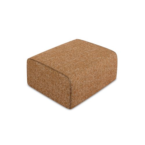 Pouf Kalea En Tissu Texturé Terre Cuite