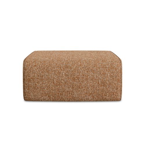 Pouf Kalea En Tissu Texturé Terre Cuite